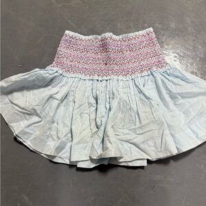 Light Blue Kids Skirt with Pink Accents